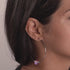 Nébuleuse Rose | Argent | Boucles d'oreilles créoles verre galaxie